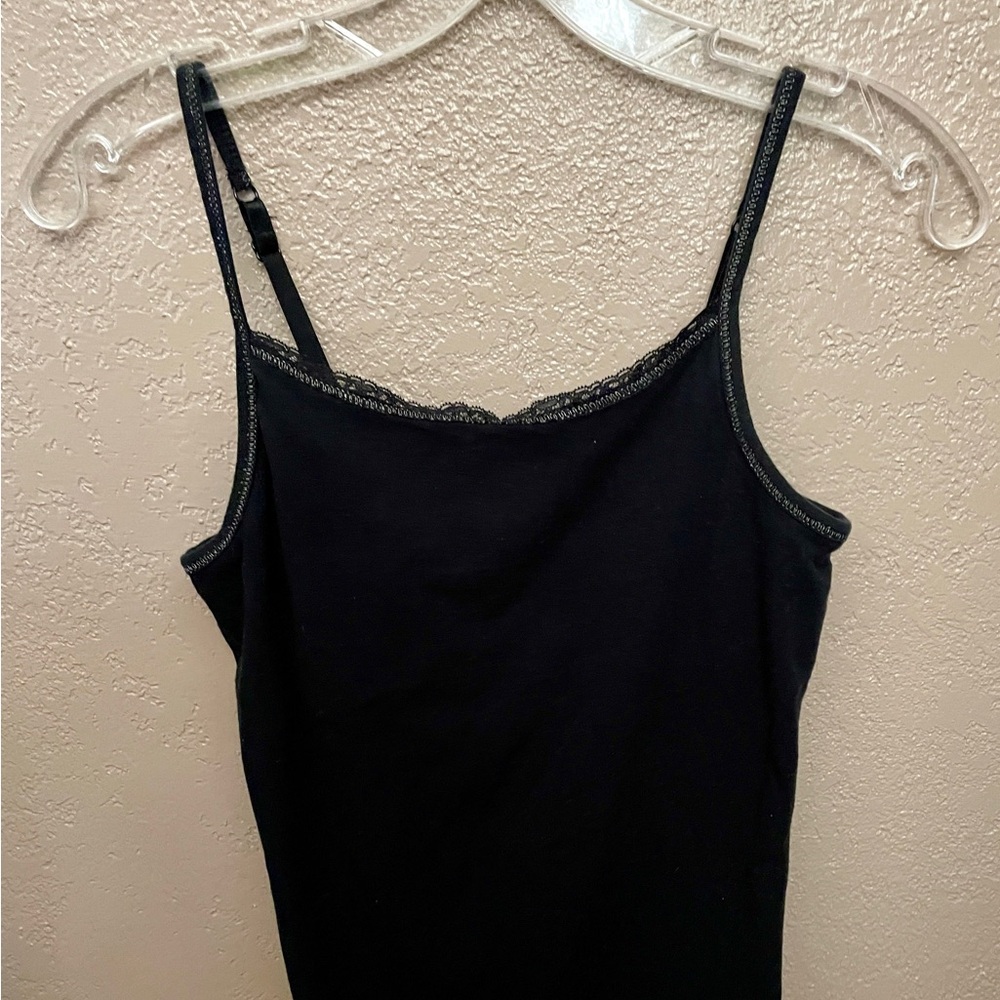 SO Girls Black Y2K TANK TOP With Shelf Bra Size XL (16)